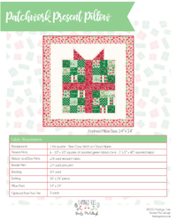 "Gifts of Stitches: Patchwork Present Pillow Sewing Pattern - PDF Wrapped Joy"