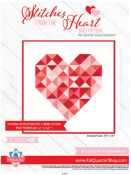 "Heartfelt Stitches: Stitches from the Heart Quilt Pattern - PDF Sentiments"