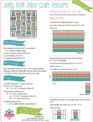 "jelly roll slice shortcut quilt pattern - pdf effortless elegance"