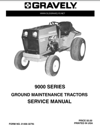 Gravely 9000 Tractor 1979 Service manual PDF
