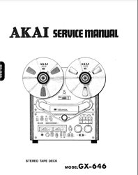 AKAI GX-646 Service and Operator's Manual PDF