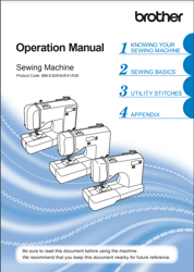 Brother SQ9285 Sewing Machine Operation Instruction User Manual PDF