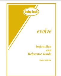BABY LOCK Evolve BLE8W SERGER Instruction, Service Manuals PDF