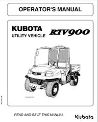 Kubota RTV 900 Utility Vehicle Diesel Operator Manual PDF