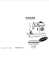 SINGER CG-500 550 Commercial Grade INSTRUCTION BOOK, WORKBOOK PDF