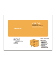 Kipor K DE2200X/E Maintenance Manual PDF