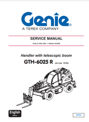 Handler with telescopic boom SERVICE MANUAL English - Genie PDF
