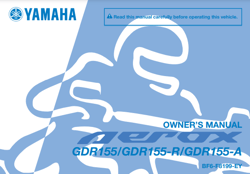 Yamaha Aerox GDR155, Aerox GDR155-A, Aerox GDR155-R Owners Manual PDF