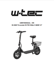 Insportline W-TEC Billar II 500W 12 User Manual PDF