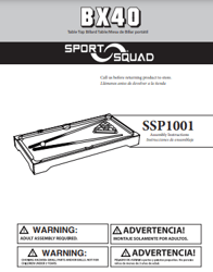 Sport Squad BX40 Assembly Instructions Manual PDF