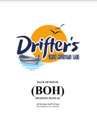 Drifters-BOH-Manual TRAINING MANUAL PDF