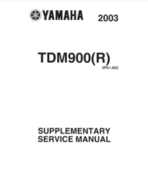 Yamaha TDM900 R Supplementary Service Manual PDF
