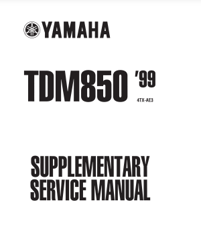 Yamaha TDM850'99 4TX-AE3 Service Manual PDF