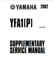 Yamaha 2002 YFA1 Supplementary Service Manual PDF