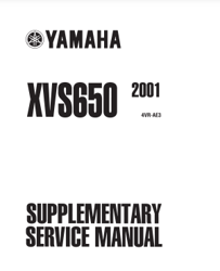 Yamaha XVS 650 Supplementary Service Manual PDF