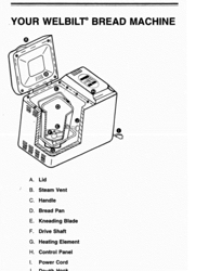 4100 Bread Machine Recipes & Operator Instruction Maint Manual Welbilt ABM4100T PDF