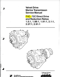 71 72 Marine Transmission Velvet Drive Service Manual Direct Drive 71C 72C PDF