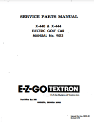 Service Parts Manual 1971-1978 Golf Car Ez-Go - Electric 9013 PDF