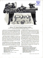 200 1931 Lathe Manual South Bend No. 200 Belt Motor Driven Series N 1931 PDF