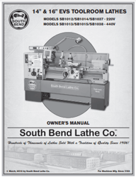 14 16 Toolroom Lathes Instruction Manual Fits South Bend 14 & 16 inch PDF