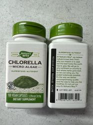 PACK OF 2 ORIGINAL Chlorella 100 Vegan Capsules Supplement USA Nature's Way New