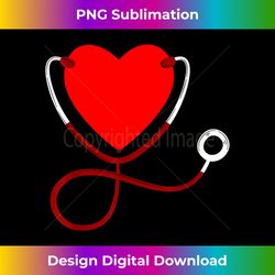 Stethoscope Heart Nurse Valentines Day Nurse - Sleek Sublimation PNG Download - Customize with Flair