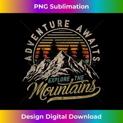 Outdoor Adventure Retro Vintage Camping Hiking Mountain - Edgy Sublimation Digital File - Pioneer New Aesthetic Frontiers