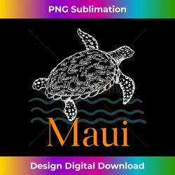 Maui Island Swimming Sea Turtle Hawaii Souvenir - Minimalist Sublimation Digital File - Immerse in Creativity with Every Design