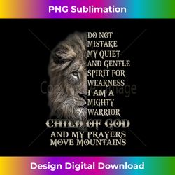I Am A Mighty Warrior Child Of God Lion Christ Jesus Lover - Innovative PNG Sublimation Design - Rapidly Innovate Your Artistic Vision