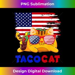 Tacocat Sunglasses American Flag Funny 4th Of July Taco Cat - Urban Sublimation PNG Design - Spark Your Artistic Genius