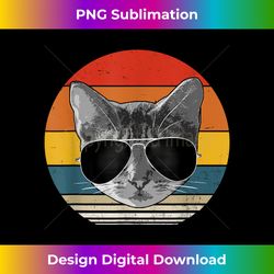 Retro Style Cat Shirt Best Gift for Cat Lovers Vintage - Sublimation-Optimized PNG File - Ideal for Imaginative Endeavors