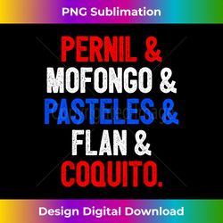 puerto rican food pernil mofongo dominican rican - urban sublimation png design - enhance your art with a dash of spice