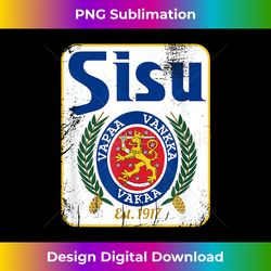 Sisu Vintage Beer Label Classic Finnish Coat of Arms - Minimalist Sublimation Digital File - Crafted for Sublimation Excellence