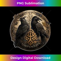 Scandinavian Odin Ravens - Artisanal Sublimation PNG File - Customize with Flair
