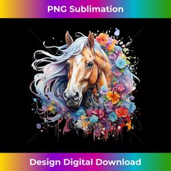 Beautiful Horse Face Equestrian Portrait Watercolor Art - Deluxe PNG Sublimation Download - Ideal for Imaginative Endeavors