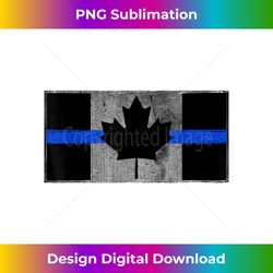 Thin Blue Line Canadian Flag Police - Classic Sublimation PNG File - Craft with Boldness and Assurance