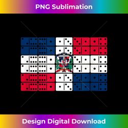Dominican Republic Flag On Dominoes - Sublimation-Optimized PNG File - Chic, Bold, and Uncompromising