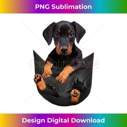 Dog Lovers s Doberman In Pocket Funny Dog Face - Bohemian Sublimation Digital Download - Pioneer New Aesthetic Frontiers