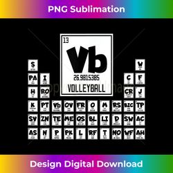 Funny Volleyball Periodic Table - Innovative PNG Sublimation Design - Challenge Creative Boundaries