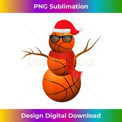 funny basketball snowman holiday spirit christmas pajama - timeless png sublimation download - reimagine your sublimation pieces