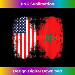 Moorish American Morocco Flag Moroccan Soccer Supporter - Futuristic PNG Sublimation File - Craft with Boldness and Assurance