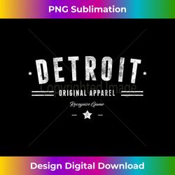 Detroit Original Apparel - Recognize Game - Crafted Sublimation Digital Download - Customize with Flair