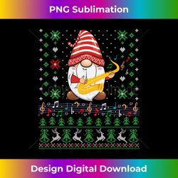 saxophone gnome ugly christmas er saxophone ugly xmas - artisanal sublimation png file - crafted for sublimation excellence