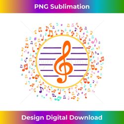 Music Notes Treble Clef Musician Music - Bohemian Sublimation Digital Download - Lively and Captivating Visuals