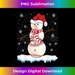 baseball ball xmas santa snowman baseball christmas - edgy sublimation digital file - spark your artistic genius