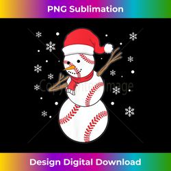 cute baseball snowman christmas xmas s - sophisticated png sublimation file - rapidly innovate your artistic vision