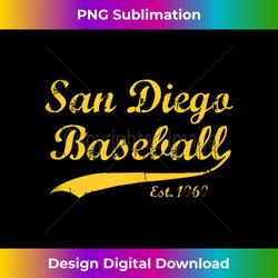 Classic San Diego California Baseball Fan Retro Vintage - Contemporary PNG Sublimation Design - Pioneer New Aesthetic Frontiers