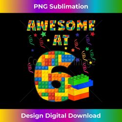 Birthday For 6 Building Blocks Bricks Theme Party - Bohemian Sublimation Digital Download - Rapidly Innovate Your Artistic Vision