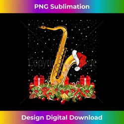 saxophone musicians xmas santa hat saxophone christmas - sophisticated png sublimation file - animate your creative concepts