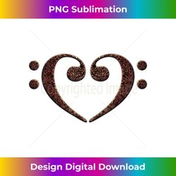 Double Bass Clef Heart Musical Notes Music Lover Bassist - Timeless PNG Sublimation Download - Customize with Flair